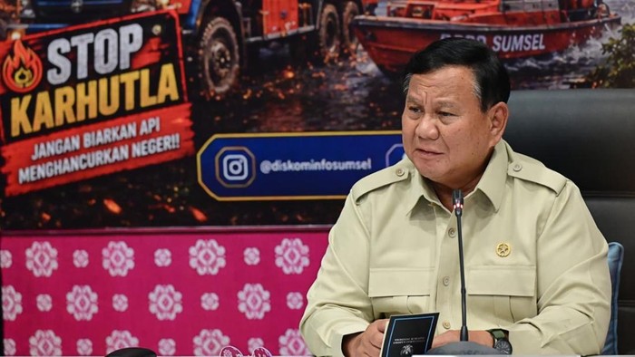 Prabowo di Posko Karhutla Sumsel. dok  Muchlis Jr - Biro Pers, Media, dan Informasi Sekretariat Presiden