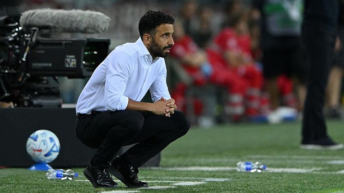 TURIN, ITALY - AUGUST 23: Ruben Amorim, Manager of AC Milan during the Serie A match between Torino FC and AC Milan at Stadio Olimpico Grande Torino on August 23, 2026 in Turin, Italy. (Photo by Chris Ricco/Getty Images)