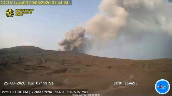 Erupsi yang terjadi di Gunung Anak Krakatau