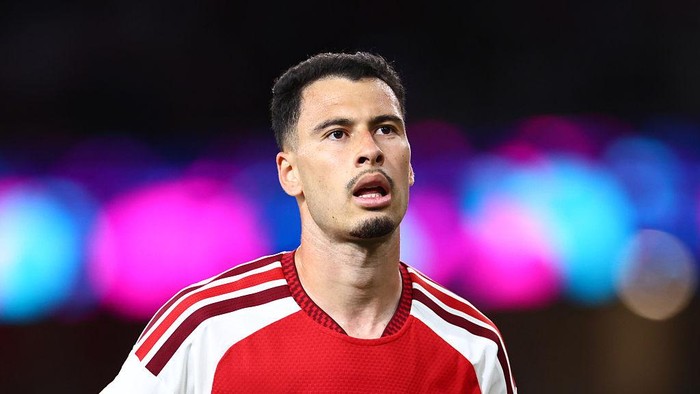 LONDON, ENGLAND - AUGUST 12: Gabriel Martinelli of Arsenal during the pre-season friendly match between Arsenal FC and Como 1907 at Emirates Stadium on August 12, 2026 in London, United Kingdom. (Photo by Marc Atkins/Getty Images)