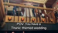 Viral Pasangan Gelar Pernikahan Tema Film Titanic, Hadirkan Sekoci Mini 3D