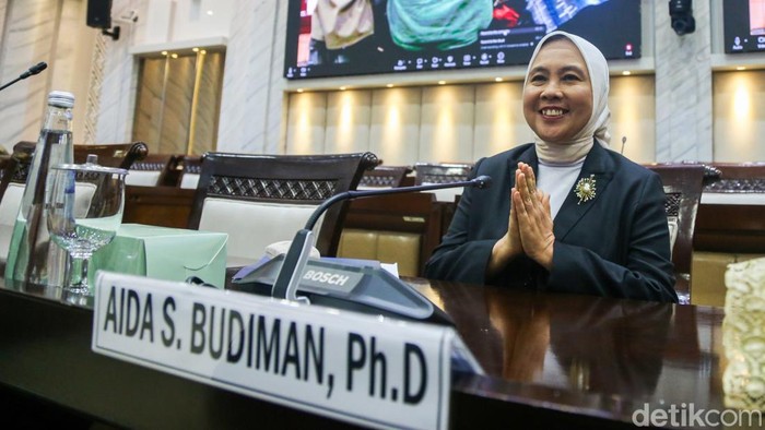 Aida Suwandi Budiman menjalani fit and proper test calon deputi senior Bank Indonesia (BI) di Komisi XI DPR, Jakarta, Rabu (26/8/2026). Aida saat ini menempati salah satu kursi Deputi Gubernur BI.