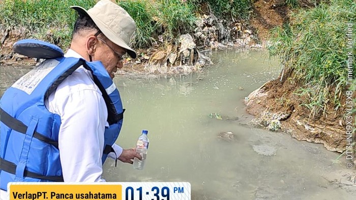 DLHK Banten mengecek dugaan pencemaran Sungai Cisadane