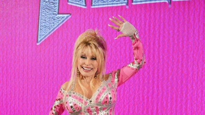 Dolly Parton speaks during a press conference to launch her new album, Rockstar, at the Four Seasons Hotel in London. Picture date: Thursday June 29, 2023. (Photo by Jonathan Brady/PA Images via Getty Images)