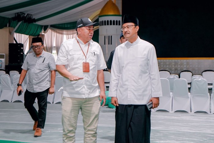 Gus Ipul Cek Finalisasi Arena dan Simulasi Registrasi Peserta Muktamar NU