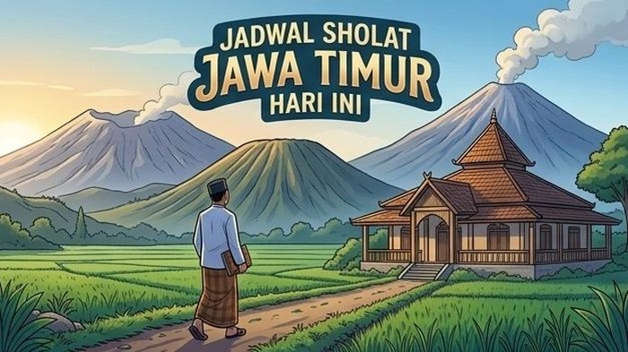 Ilustrasi jadwal sholat Jawa Timur hari ini.