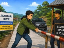 Video: Aksi Pria Ngamuk gegara Pungli Jalan Baru Dicor di Cianjur