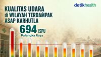 Infografis: Data Kualitas Udara di Wilayah Terdampak Karhutla, Sentuh Level Bahaya!