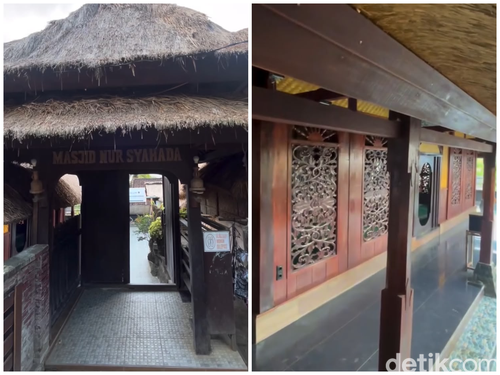 Masjid di Desa Sade, Lombok Tengah, NTB, sebelum terbakar. (Dok. Noviana/detikBali)