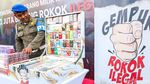 Pemusnahan 43,2 Juta Batang Rokok Ilegal di Surabaya
