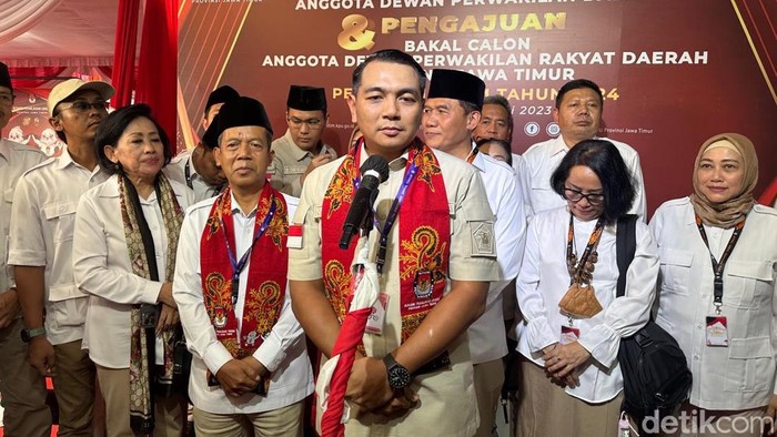Sekretaris DPD Gerindra Jatim Kharisma Febriansyah.