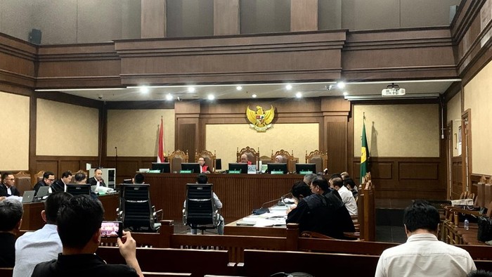 Sidang kasus suap dengan terdakwa pejabat Bea Cukai. (Mulia/detikcom)
