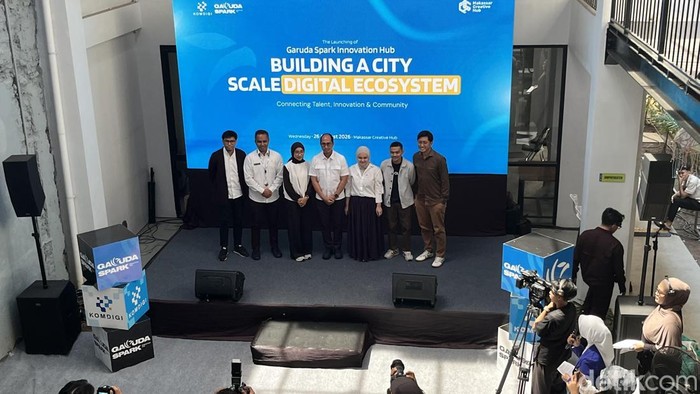 Suasana peresmian Garuda Spark Innovation Hub (GSIH) serentak 10 Kota Indonesia, di Makassar.