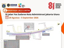 Catat! Ada Rekayasa Lalin di Jl Yos Sudarso Jakut Mulai 28 Agustus