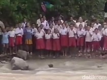 Viral Siswa SD di NTT Tantang Kadis Pendidikan Seberangi Sungai