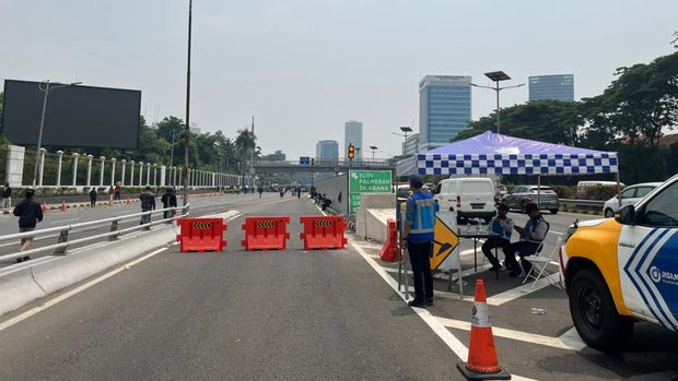 Akses Keluar Slipi Tol Dalam Kota Ditutup, Kamis (27/8/2026). Akses Keluar Slipi Tol Dalam Kota Ditutup, Kamis (27/8/2026). (Dok. Jasamarga Metropolitan Tollroad (JMT)