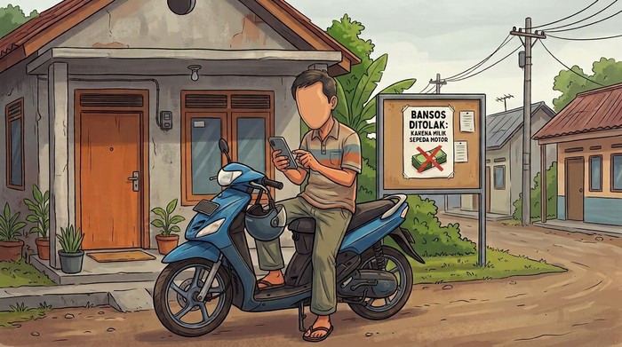 Ilustrasi Punya Motor Tidak Dapat Bansos