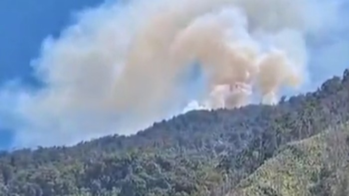 Kebakaran di Gunung Latimojong, Enrekang.