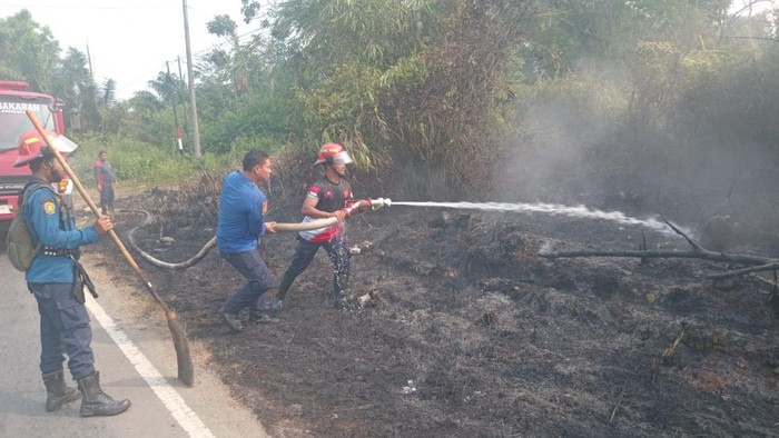 Kebakaran lahan di Kota Lubuklinggau