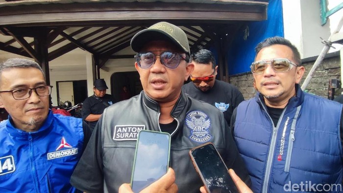 Ketua DPD Demokrat Jawa Barat Anton Sukartono saat di Ciamis.