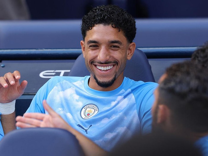 MANCHESTER, ENGLAND - AUGUST 23: Omar Marmoush of Manchester City during the Premier League 2026/27 match between Manchester City and AFC Bournemouth at Etihad Stadium on August 23, 2026 in Manchester, England. (Photo by Shaun Brooks - CameraSport via Getty Images)