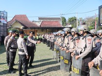 Polres Blitar Kota Cek Kesiapan Personel-Peralatan Jaga Kamtibmas