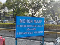 Video: Ada Demo di DPR, Lalin Jalan Gatsu Dialihkan ke Gerbang Pemuda