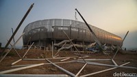 Pembangunan Stadion Gelora Daha Jayati (GDJ) di Desa Bulusari, Kecamatan Tarokan, Kabupaten Kediri, memasuki tahap ketiga.