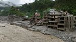 Rumah dan Bangunan Hancur Diterjang Banjir Nepal