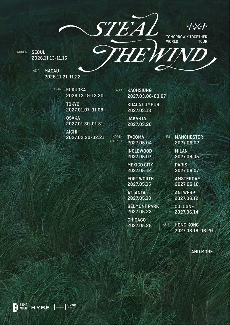 TOMORROW X TOGETHER WORLD TOUR STEAL THE WIND TOMORROW X TOGETHER WORLD TOUR STEAL THE WIND