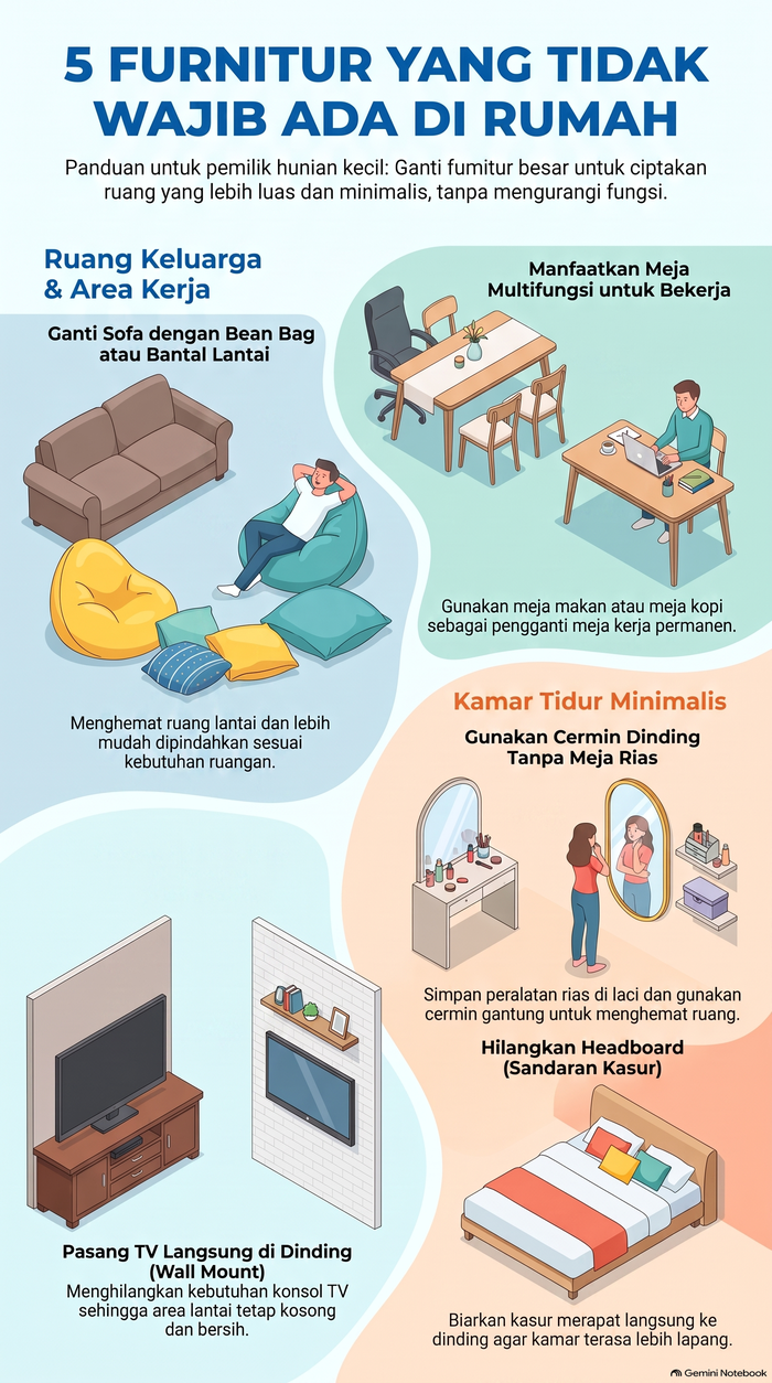 5 Furnitur Ini Ternyata Nggak Wajib Ada