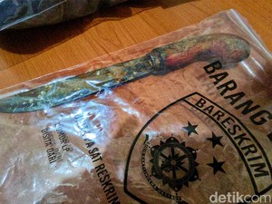Penampakan Golok Bersisik Ikan yang Dipakai Tikam Nelayan Sukabumi