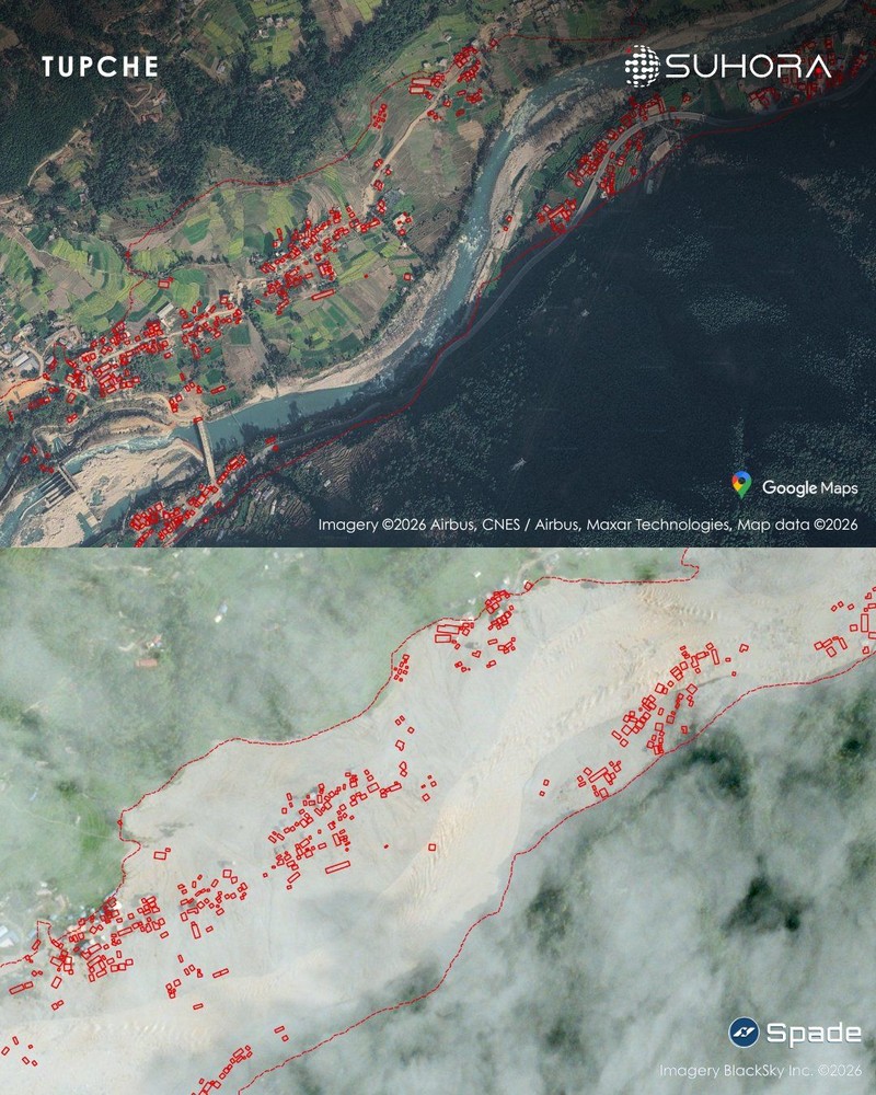 Foto Satelit Before-After Banjir Nepal