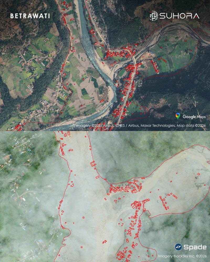 Foto Satelit Before-After Banjir Nepal