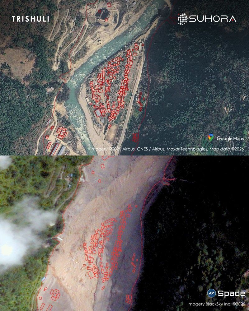 Foto Satelit Before-After Banjir Nepal