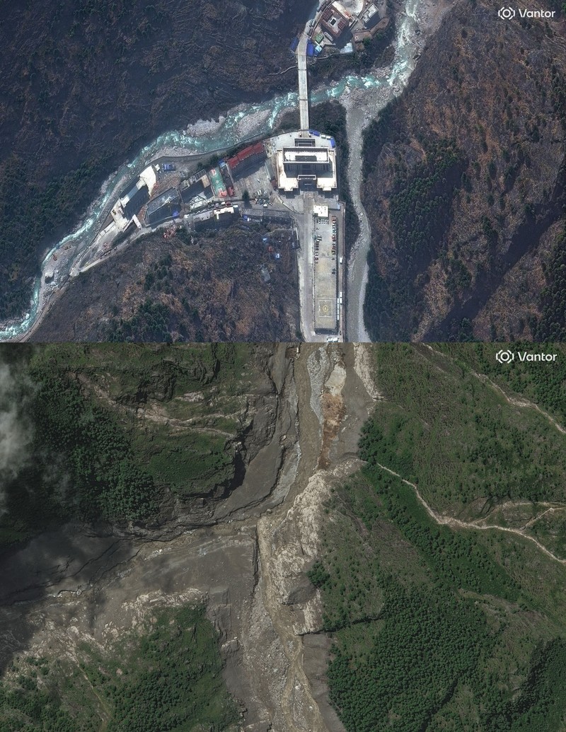 Foto Satelit Before-After Banjir Nepal