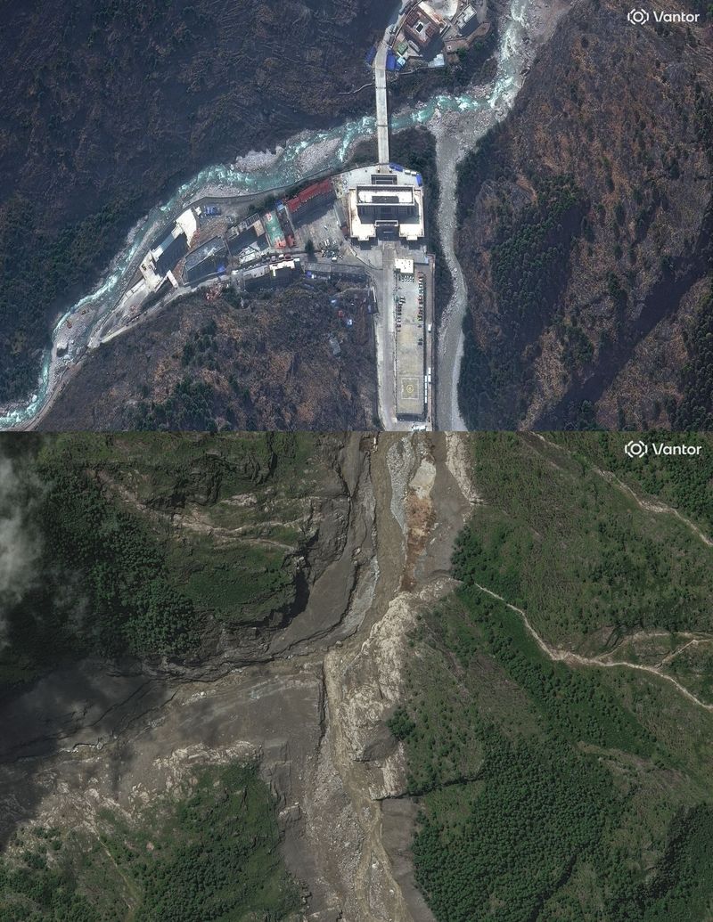 Foto Satelit Before-After Banjir Nepal