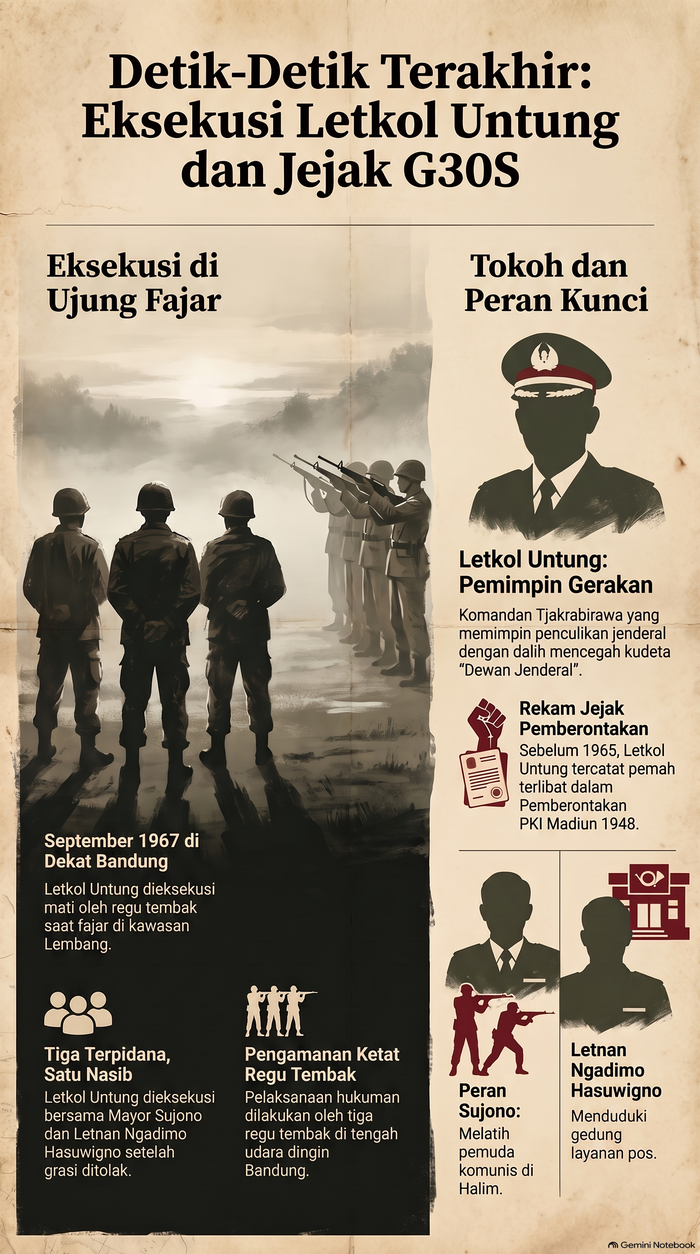 Infografik eksekusi Letkol Untung.