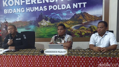 Konferensi pers Polda NTT terkait kasus kematian dr Icha di Kupang, Jumat (28/8/2026).