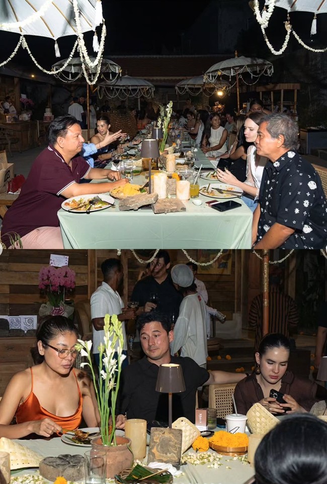 Tak hanya keluarga, Luna mengundang para sahabat untuk turut hadir. Dalam foto terlihat Nino Fernandez yang ikut hadir bersama istrinya, Steffi Zamora. Foto: Instagram/@lunamaya