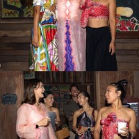 Beberapa tamu undangan yang hadir juga tampak mengenakan busana bergaya modern dengan unsur tradisional. Terlihat Jennifer Bachdim dan suaminya, Irfan Bachdim, yang turut hadir. Foto: Instagram/@lunamaya