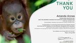 Amanda Zahra Jadi Orang Tua Adopsi Orangutan