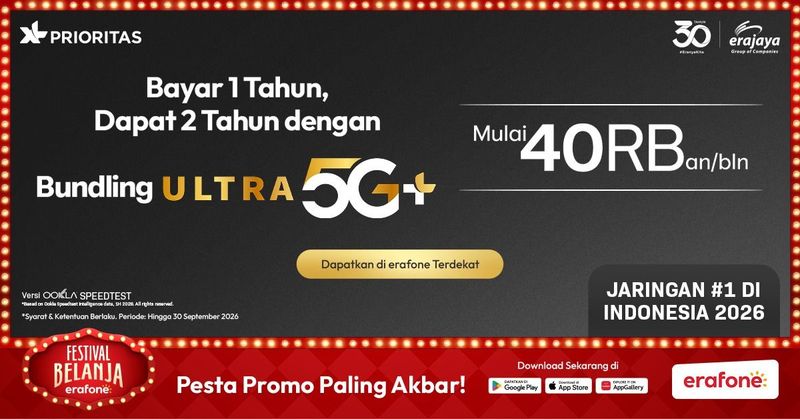 Pesta Promo Paling Akbar erafone, Ada Diskon hingga Rp 12 Juta Pesta Promo Paling Akbar erafone, Ada Diskon hingga Rp 12 Juta