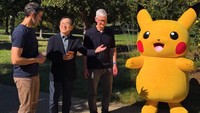 Pikachu Main ke Apple Park, Tim Cook: Jangan Masuk Kolam!