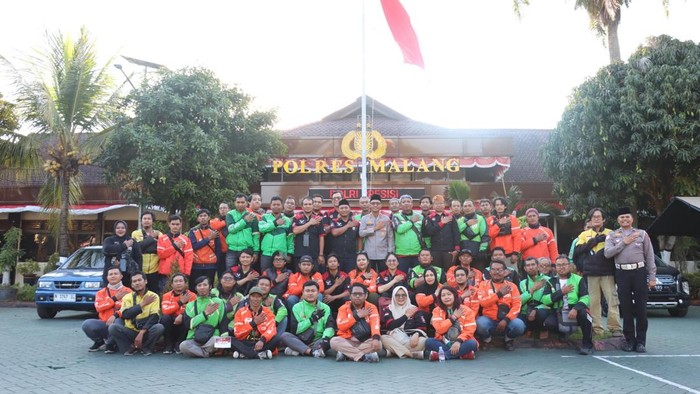 Polres Malang Bersinergi dengan Ojol Jaga Kamtibmas. (dok. ist)