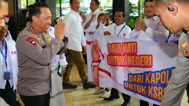 Saat memberi sambutan dalam Rakernas KSBSI 2026, Kapolri Jenderal Listyo Sigit Prabowo menyebut serikat pekerja sebagai 'rumah kedua' baginya. (dok Istimewa)