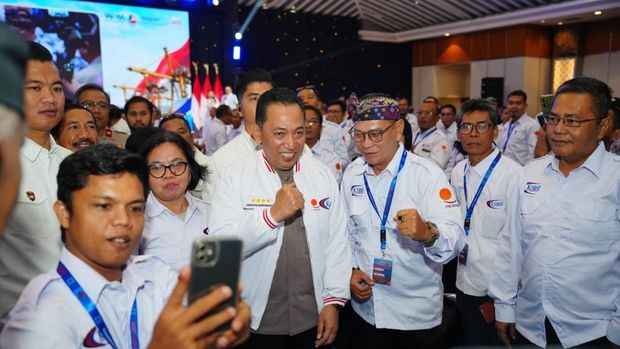 Saat memberi sambutan dalam Rakernas KSBSI 2026, Kapolri Jenderal Listyo Sigit Prabowo menyebut serikat pekerja sebagai 'rumah kedua' baginya. (dok Istimewa)