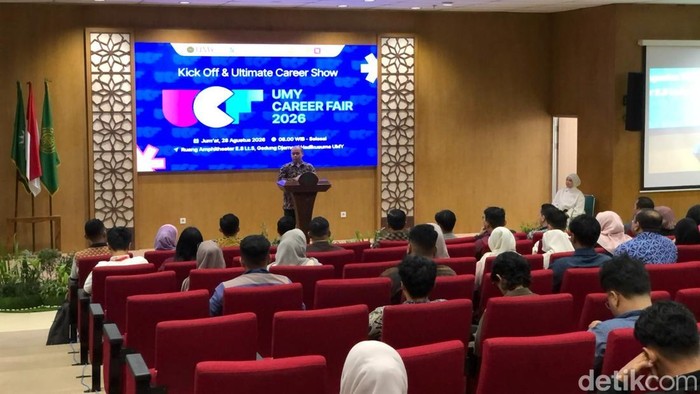 Pembukaan UMY Career Fair 2026 di gedung E8 Djarnawi Hadikusumo UMY, Jumat (28/8).