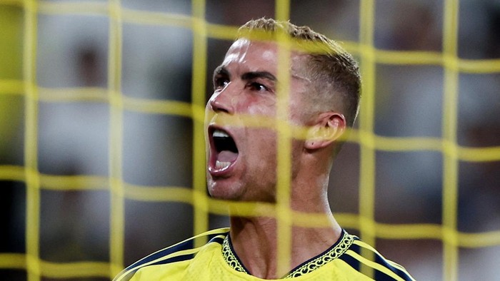 Soccer Football - Saudi Pro League - Al Nassr v Al Taawoun - Al Awwal Park, Riyadh, Saudi Arabia - August 28, 2026  Al Nassrs Cristiano Ronaldo reacts after the match REUTERS/Hamad I Mohammed