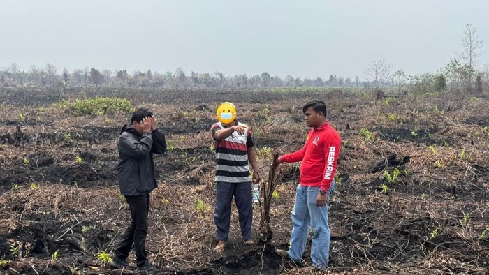 TKP kebakaran lahan di Bengkalis, Riau